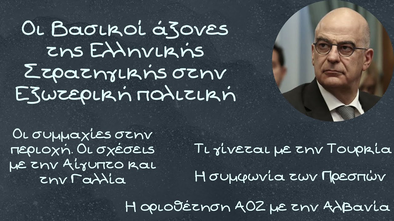 Νίκος Δένδιας, Οι Βασικοί άξονες της Ελληνικής Στρατηγικής στην Εξωτερική πολιτική