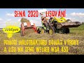 Sena 2020 - Lisování nízkotlakým lisem Welger WSA 450 s hydromotorem a malotraktorem domácí výroby!