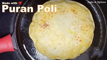 puran poli recipe | पुरण पोळी | easy & quick pooran poli | Holige recipe
