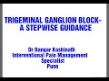 Trigeminal ganglion block  a stepwise aproach by dr bangar kashinath  painex pain managment clinic