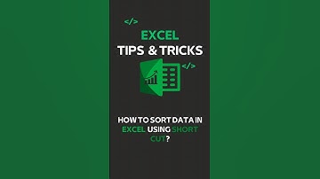 Excel Tips & Tricks | Sort Excel Data in Seconds with Keyboard Shortcuts!