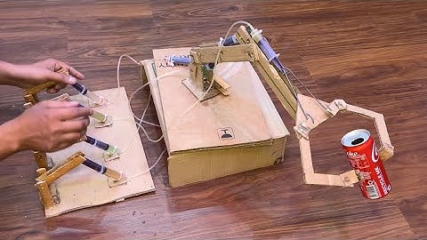 How to Make Hydraulic Powered Robotic Arm From Cardboard #viral #video #trending #robot #subscribe 