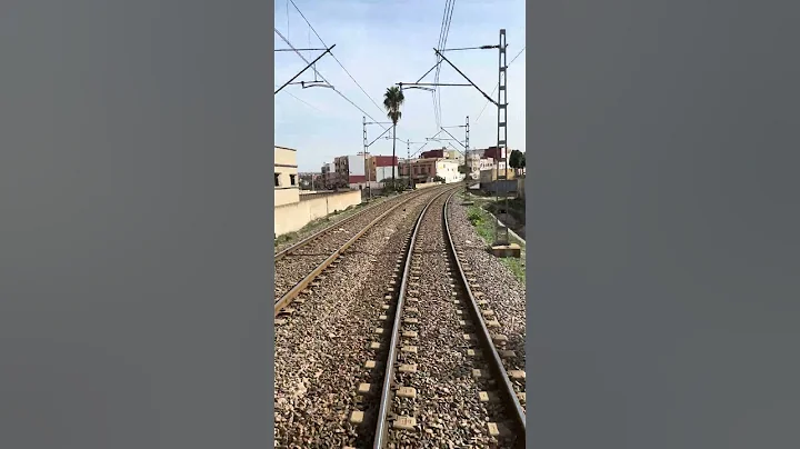 Out of the back of a train Travelling through the Desert in Morocco #fyp #africa #railway #station
