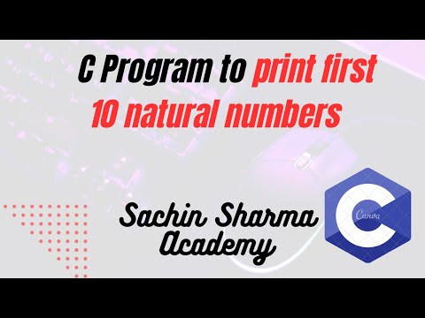 Program to print first n natural numbers in c | print first 10 natural numbers | cprogramming