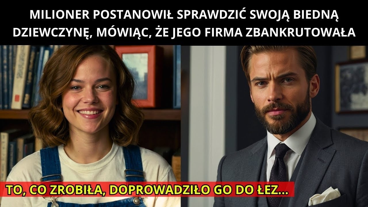 MILIONER POSTANOWIŁ SPRAWDZIĆ SWOJĄ BIEDNĄ DZIEWCZYNĘ, MÓWIĄC, ŻE JEGO FIRMA ZBANKRUTOWAŁA. TO, CO