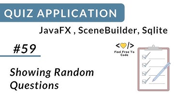 #59. Showing Random Questions | Javafx Quiz Applications