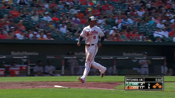 OAK@BAL: Urrutia rips an RBI single to right field