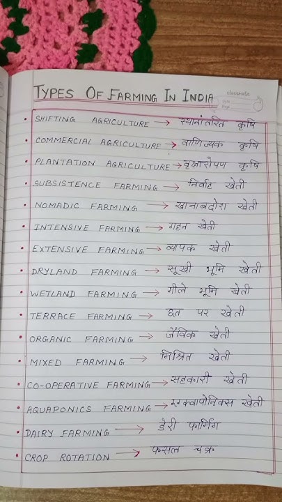 TYPES OF FARMING IN INDIA Hindi Meaning generalknowledge types-of-farming-in-india-hindi-meaning-generalknowledge