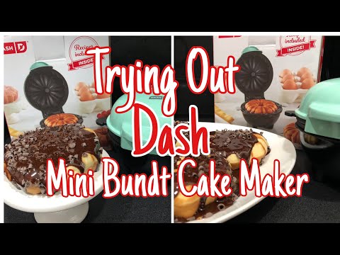 Dash Mini Bundt Cake Maker RED NEW in Box Recipes Included