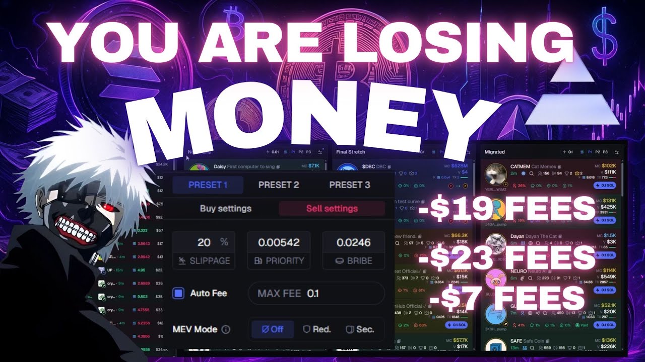 Why YOU Are Losing Money Trading Meme Coins (AXIOM Fee Settings)
