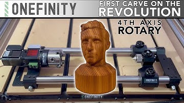 Eerste snede op de REVOLUTION 4th Axis Rotary!