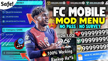 FC MOBILE VIP MOD MENU V26.1.02 ✅ Unlimited Money+Fc Points - FC Mobile Mod Menu | Fc Mobile Mod Apk