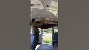 TAKING THE CEILING DOWN #skoolieconversion #busconversion #skoolie #buslife #diy