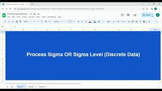 Process Sigma OR Sigma Level(Discrete Data)