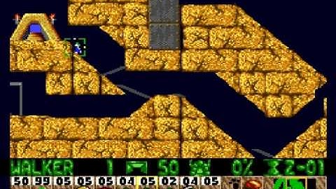 Lemmings Genesis/Mega Drive Walkthrough: Present Level 5