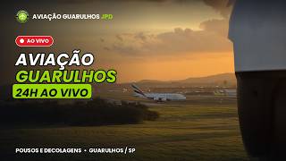 AEROPORTO DE GUARULHOS AO VIVO 24H SBGR - PISTA 28 COM FONIA