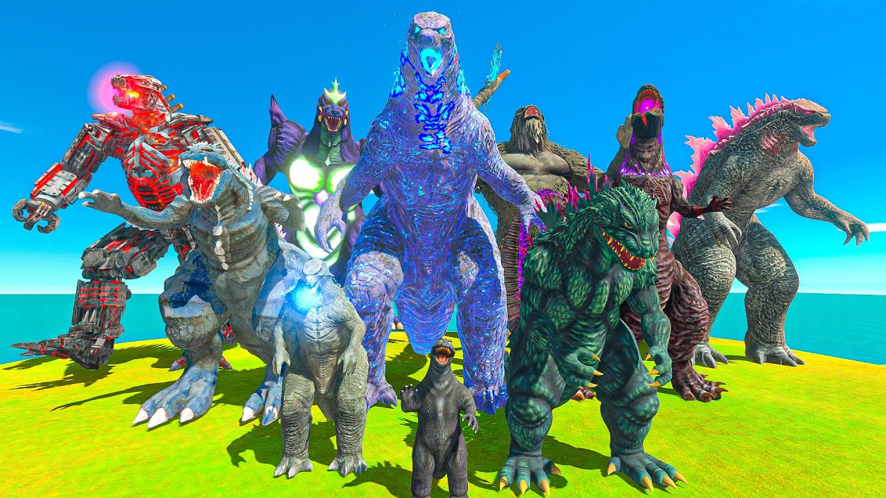 Evolution Size Comparison : Ultimate Super Godzilla x Kong vs Team King Ghidorah x Shimo - ARBS