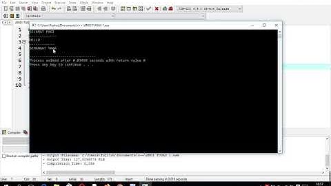 TUTORIAL DEV C++ MENAMPILKAN TEXT