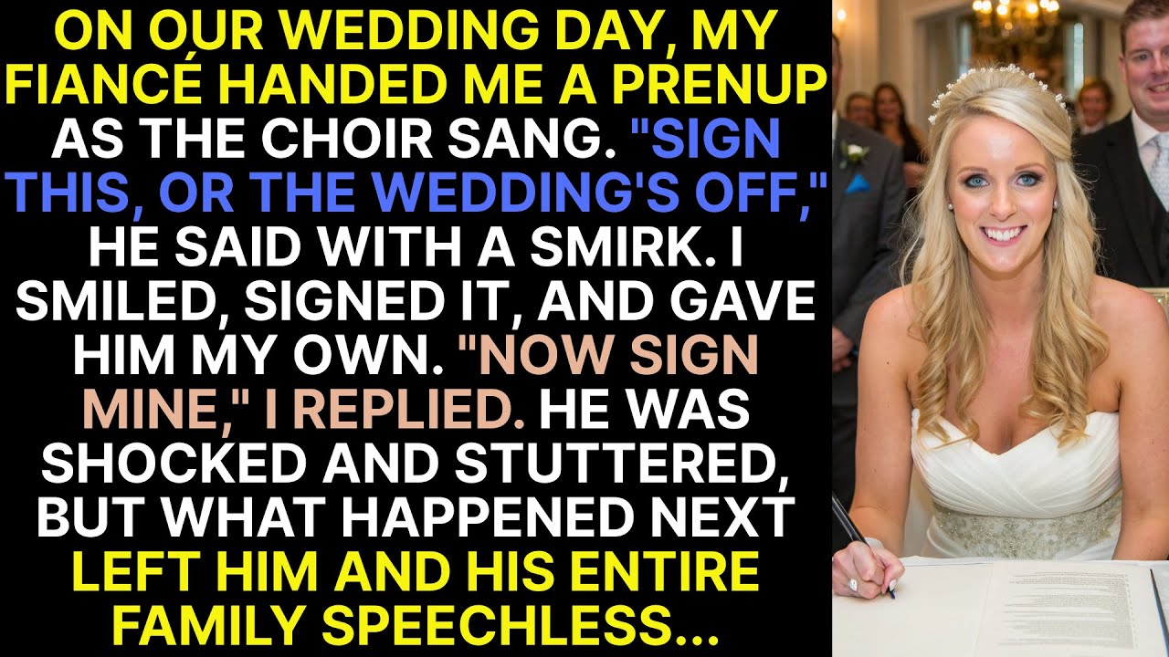 My Fiancé Demanded I Sign a Prenup at the Altar,So I Handed Him Mine-What Happened Next Left Him ...