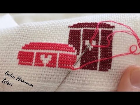 ETAMİN MUTFAK HAVLUSU TENCERE TAVA YAPIMI | YENİ BAŞLAYANLAR İÇİN AYRINTILI ANLATIM | Cross Stitch