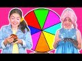 SPIN THE WHEEL GAME 🌀 Magic Gummy Candy Color Machine! - Princesses In Real Life | Kiddyzuzaa