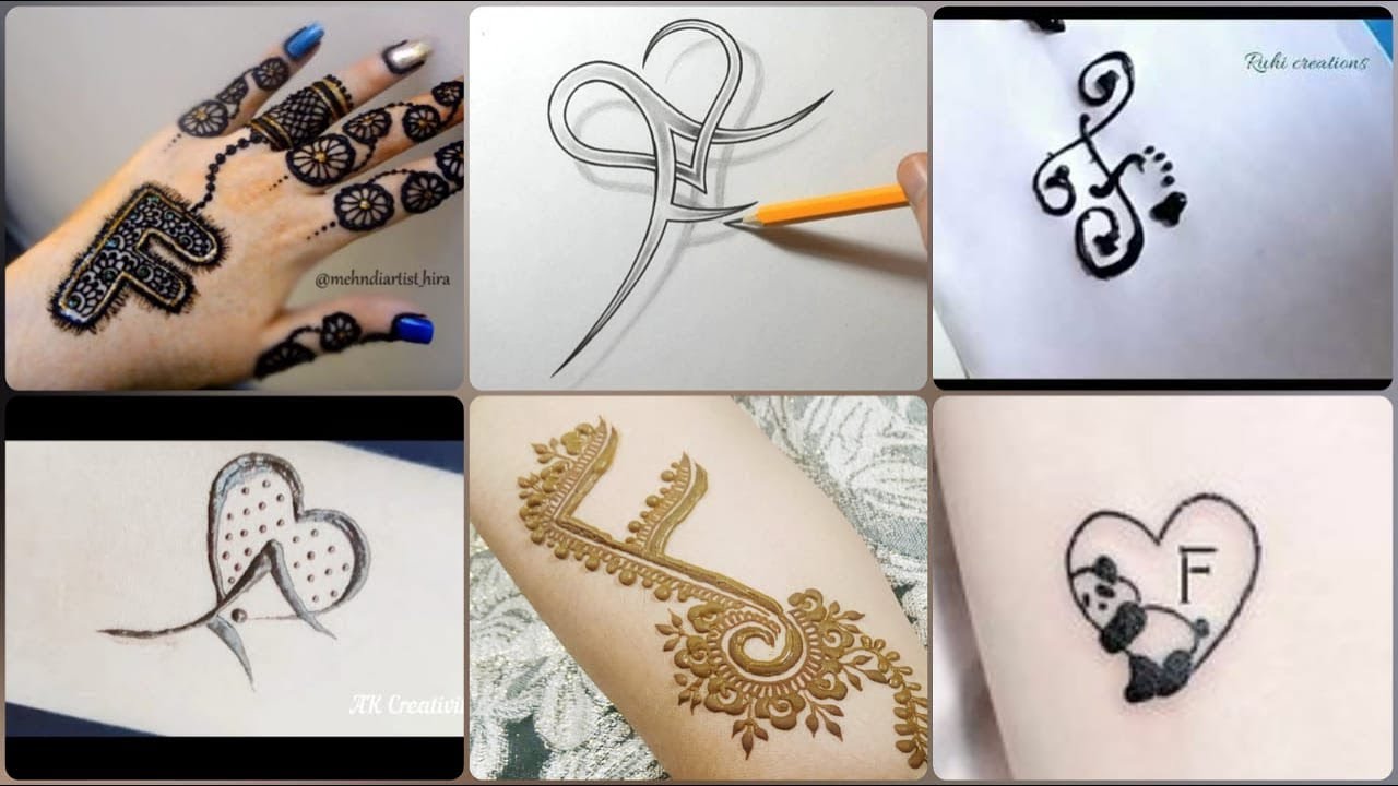 'F' letter Mehndi Designs । Alphabetical Latest Mehndi Designs Ideas