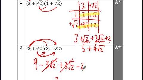 Multiplying a pair of brackets with surds