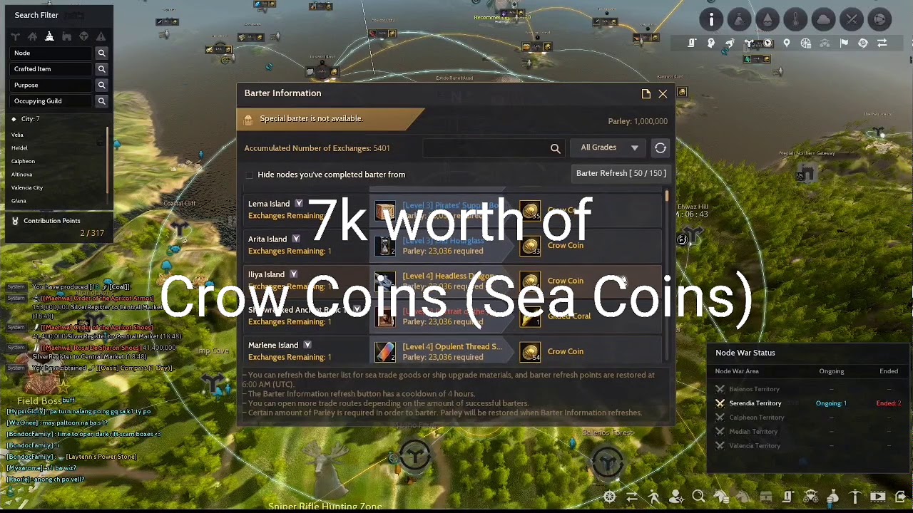 7K Crow Coins in Barter BDO Black Desert Online YouTube