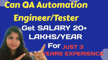 What is the QA Automation Tester Salary with 3 Years of Experience | SDET Salary #ByLav