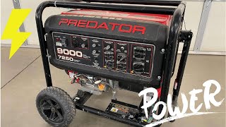 Predator 9000 Generator  Unboxing / Setup / Start up