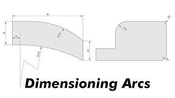 How to Dimension Radiuses of Arcs