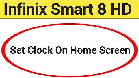 How to set clock on home screen, Infinix Smart 8 HD me time set kaise karen