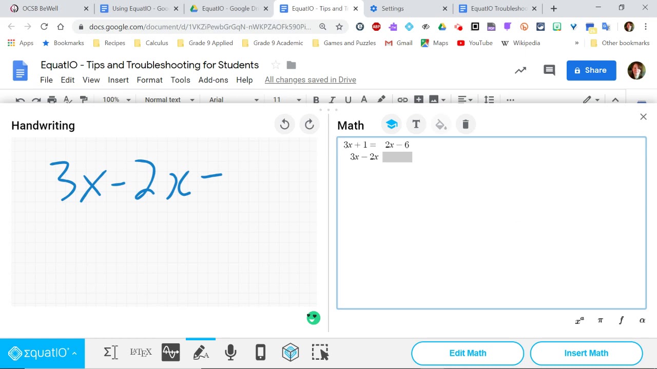 EquatIO Handwriting Tool YouTube Equatio handwriting tool youtube