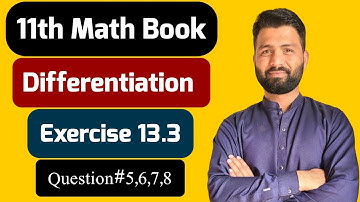 Ex 13.3 Chapter 13 Differentiation New Math Book 11th class | Chapter 13 solved class 11th SNC 2025
