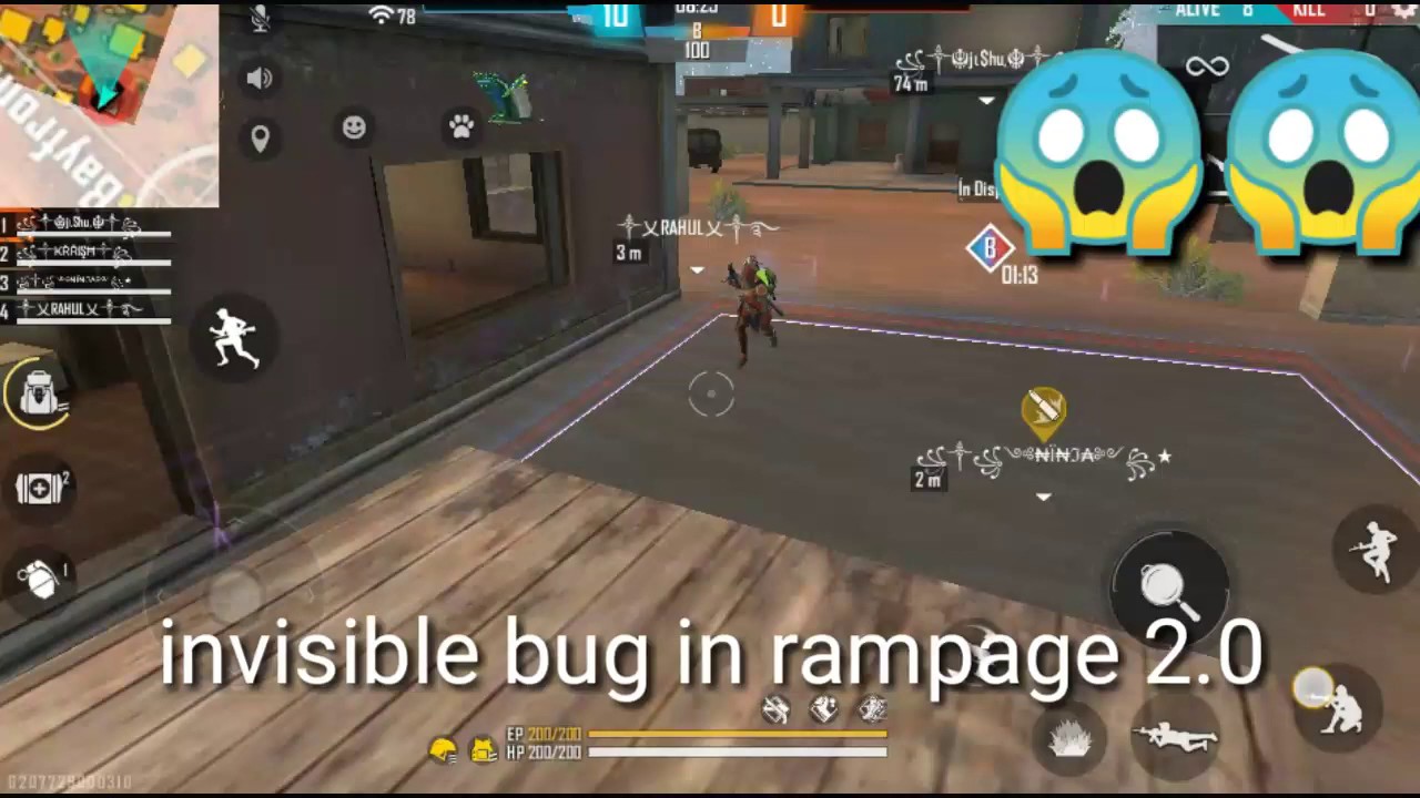 Invisible bug in rampage 2.0 you look like a hacker 😈😈😂😂and enemies ...