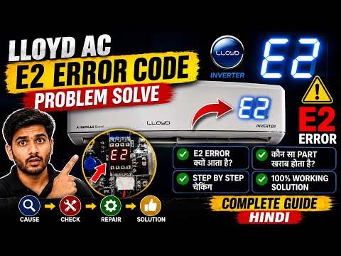 How to Fix Lloyd AC E2 Error Code | Solving E2 Error | Lloyd Inverter AC E2 Error #shorts