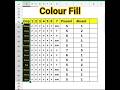 Colour Fill in Excel #exceleducation #education #microsoftoffice #exceleducation