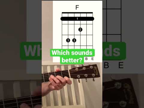 Two ways to play F major on guitar