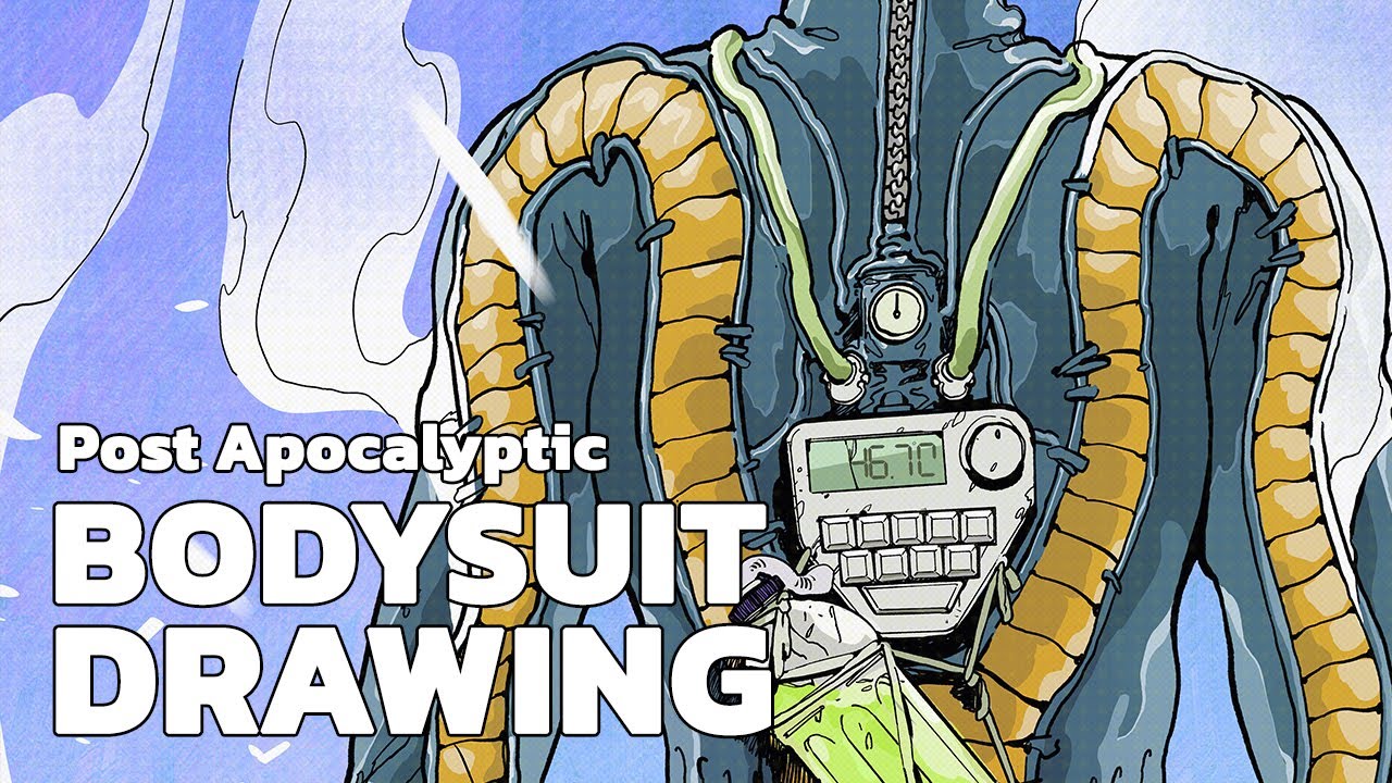 [Sketching+Coloring] Drawing Futuristic Bodysuit (Post Apocalyptic)