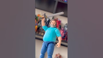 I am Steve! New Minecraft movie figure #minecraft #actionfigures #steve #jackblack #unboxing #toys