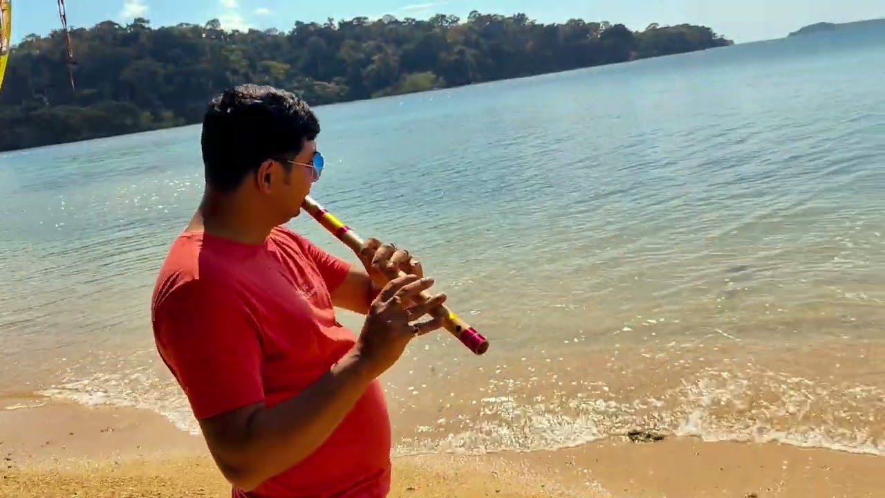 Godfather Theme on Flute | Souvik Pal at Wandoor Beach, Andaman 🏝️🎶