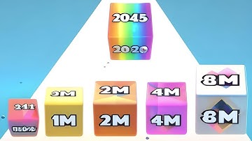 Jelly Run 2048 | All Levels Gameplay | Android, iOS | Satisfying Mobile Games | New Skin