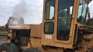 1979 champion 740 road grader cold start by dads friend