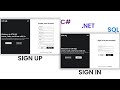Sign-Up & Sign-In Form | C# .NET & SQL Database | Full Authentication System | Step-by-Step Tutorial