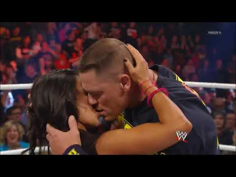 John Cena And AJ Lee Kiss 11-19-12