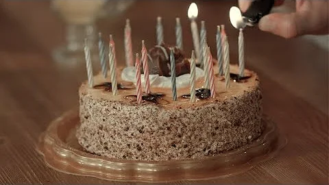 Birthday Cake Candles Stock Video