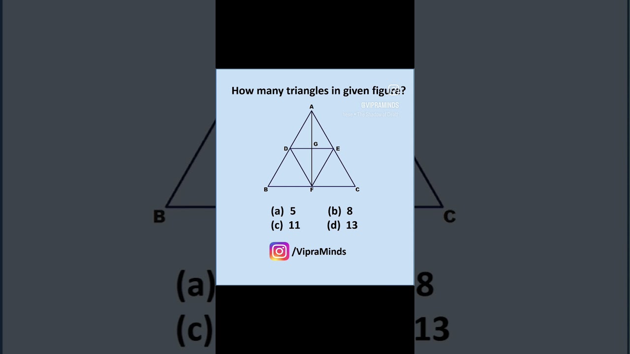 How many triangles in the given figure? 