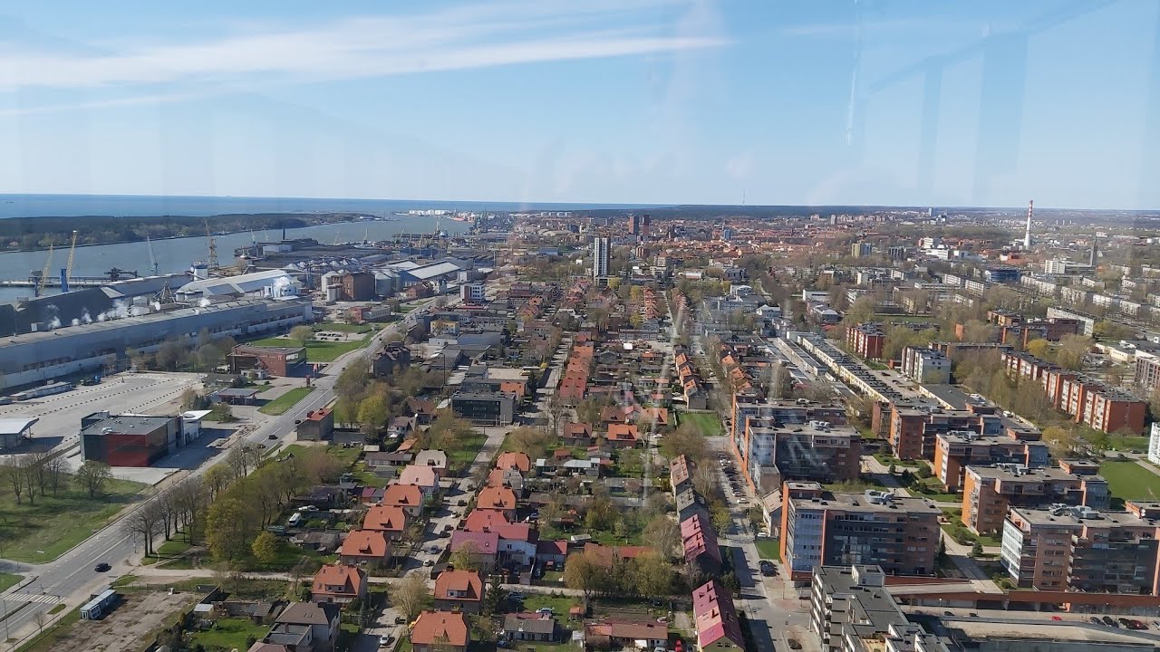 Panorama of Klaipeda from the 35th floor 112 meters 