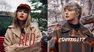 Taylor Swift: Eras Pick One, Kick One Part 6 - Red TV vs Evermore || sntv
