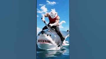 🐾Mèo con rơi xuống biển, bị cá mập tấn công nhưng được nàng tiên cá tốt bụng giải cứu🦈🧜‍♀️ #cat#meow